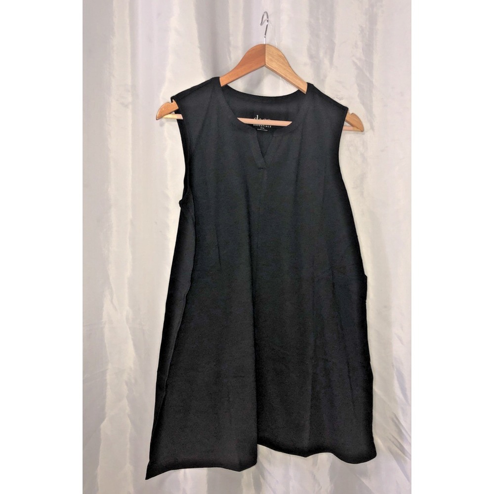D & CO. Tank Top Women's Sz XL Black Cotton Spandex Sleeveless NEW IN BAG